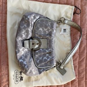 NWT Coach Silver Soho Flap Shoulder Bag